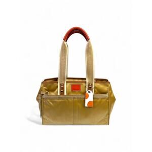 Coach Vintage Gold Nylon Hampton Tote Bag